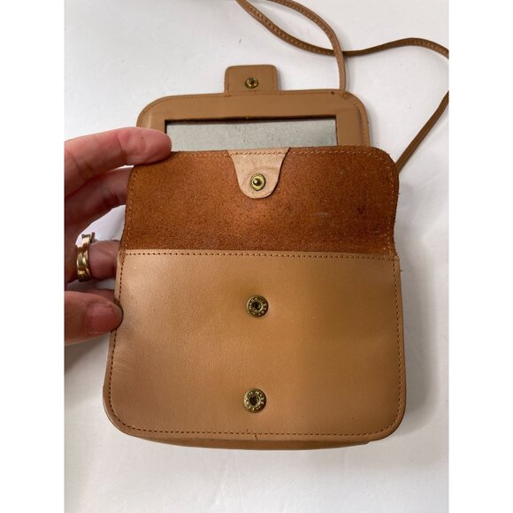 Genuine Leather Mini Crossbody Purse Brazil Vintage 70s 80s Handmade - Picture 2 of 6